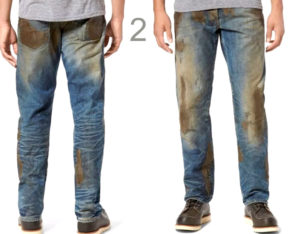 Модные "грязные" джинсы